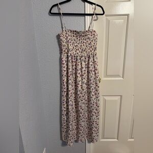 Floral Maxi Dress with Smocked Bodice